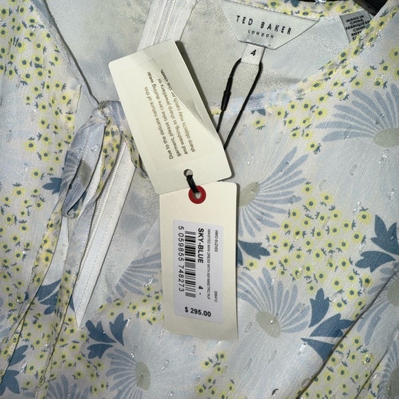 Ted Baker • Suziiee Floral Ruffle Peasant Mini Dress - Picture 8 of 15